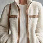 Evelyn | Cozy Sherpa Jacket with Stand Collar