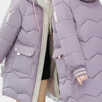 Bella Hooded Quilted Coat with Zipper Fastening