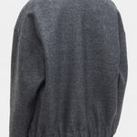 Amandine Short Baseball Jacket with 3D Embroidery and Ribbed Details
