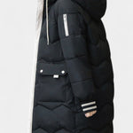 Bella Hooded Quilted Coat with Zipper Fastening