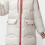 Bella Hooded Quilted Coat with Zipper Fastening