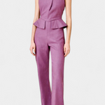 Asymmetrical Linen-Cotton Jumpsuit by Nerida