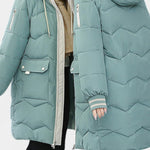 Bella Hooded Quilted Coat with Zipper Fastening