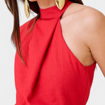 Asymmetrical Linen-Cotton Jumpsuit by Nerida
