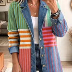 Harper | Retro Geometric Pattern Art Style Jacket