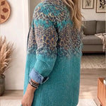 Olivia | Vintage Elegant Denim Leopard Print Jacket