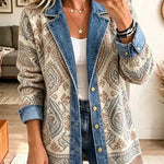 Amelia | Retro Ethnic Denim Patchwork Stylish Jacket