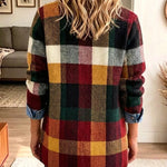 Effie™ | Colour Block Plaid Denim Jacket