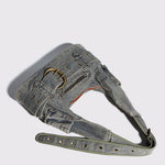 Vintage Washed Denim Shoulder Crossbody Underarm Bag