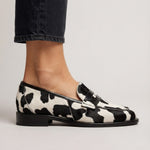 Nives Moccasin™ | Cow Print with Penny Loafer