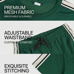 KZZ Men's Solid-Color T-Shirt and Drawstring-Waist Trousers Two-Piece Set