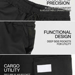 KZZ Men's Plus Size Solid Flap Pocket Cargo Shorts