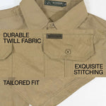 KZZ Durable Short Sleeve Workwear Button Down Shirt