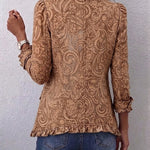 Concepción - Chaqueta Floral Vintage con Volantes