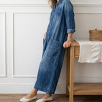Diana | Denim jumpsuit with buttons
