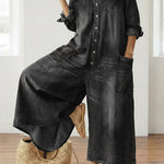 Diana | Denim jumpsuit with buttons