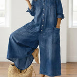 Diana | Denim jumpsuit with buttons