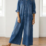 Diana | Denim jumpsuit with buttons