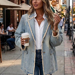 Dionne | Vintage-Style Oversized Blazer with Raw Edges
