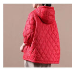 Literary Orange Plus Size Hooded Pullover Short Puffers Jackets(Free Shipping + Limited Stock)