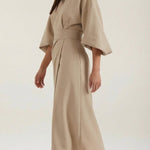 Ana Maxi Dress with Waist Belt