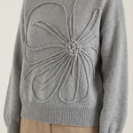 Annie knitted sweater with floral design