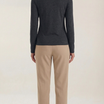 Long-sleeved knit top with Barbara-style slits