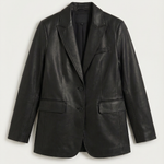 Catherine Oversized Leather Blazer