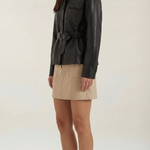 Christina PU Jacket with Belt