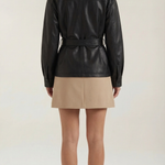 Christina PU Jacket with Belt