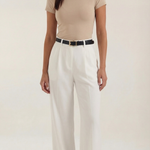 Claire straight-cut, high-waisted trousers