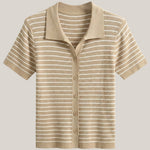 Edith Striped Polo Top