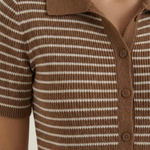 Edith Striped Polo Top