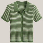 Edith Striped Polo Top