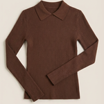 Gail long-sleeved wool sweater with collar