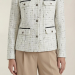 Heidi tweed jacket with contrasting collar