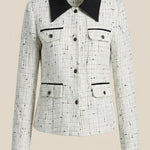 Heidi tweed jacket with contrasting collar
