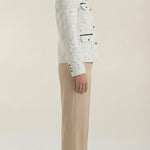 Heidi tweed jacket with contrasting collar