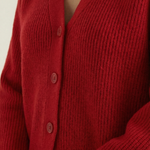 Jessica cardigan with V-neck and button closure