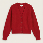Jessica cardigan with V-neck and button closure