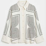 Judy Shirt with Graphic Print and Button Collar