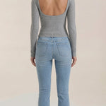 Marian Long Sleeve Top with U-Neck