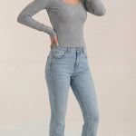 Marian Long Sleeve Top with U-Neck