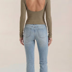 Marian Long Sleeve Top with U-Neck