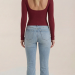 Marian Long Sleeve Top with U-Neck