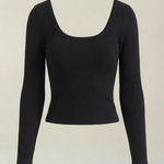 Marian Long Sleeve Top with U-Neck