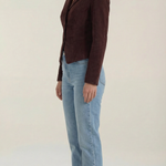 Natasha velvet jacket with button closure
