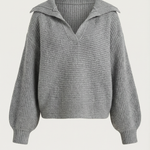 'Pauline' chunky knit sweater with a high neck