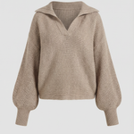 'Pauline' chunky knit sweater with a high neck