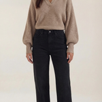 'Pauline' chunky knit sweater with a high neck